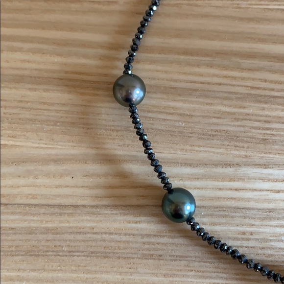 Gellner black diamond & Tahitian pearl necklace